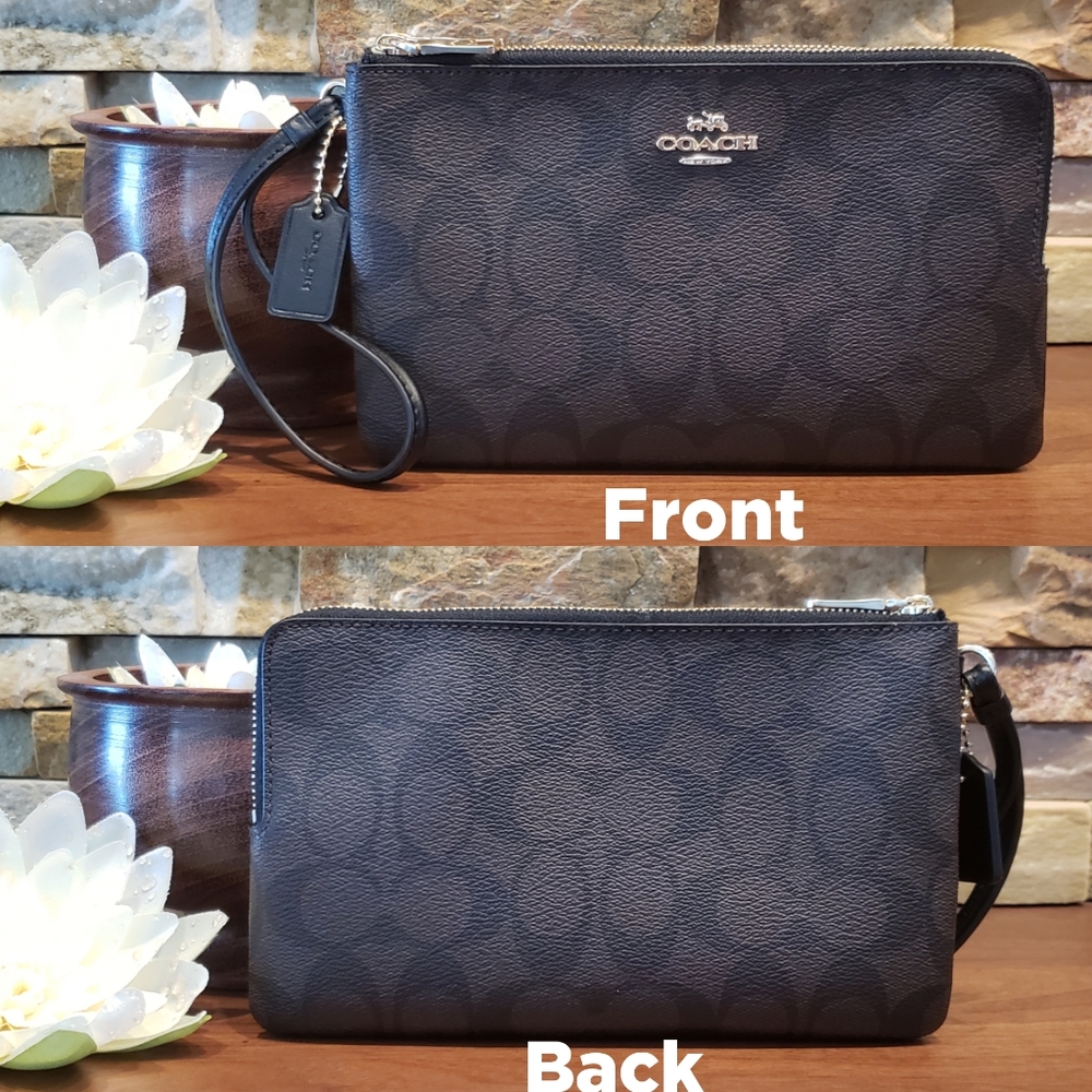 *LAST ONE!* NEW Coach LARGE Double Zip Wristlet - Picture 4 of 9